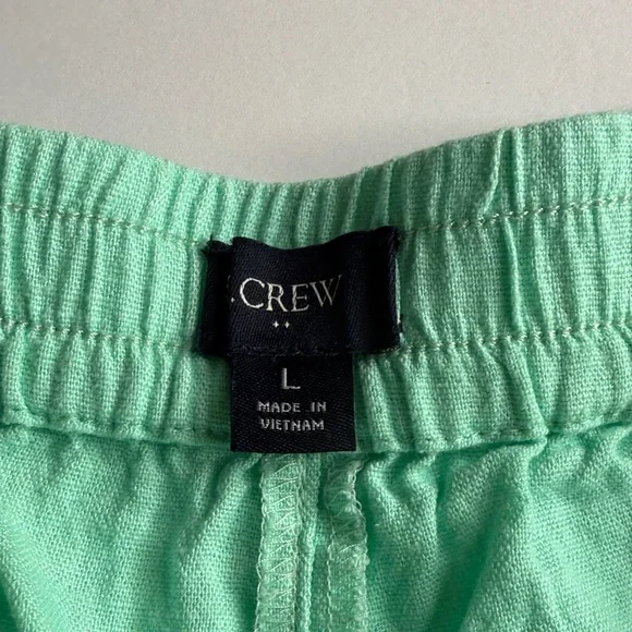 J. CREW FACTORY Sunwashed Mint Green Linen Blend Shorts - Picture 6 of 8